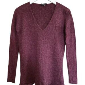 Babaton V-Neck Sweater in Burgundy